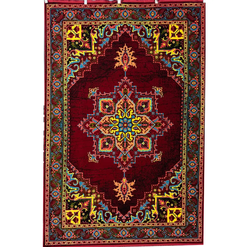 فرش 700 شانه آکرلیک تراکم 2100 مهبافت مدل هریس رنگ زمینه لاکی