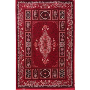 فرش 700 شانه اکرلیک طرح هیروان زمینه لاکی