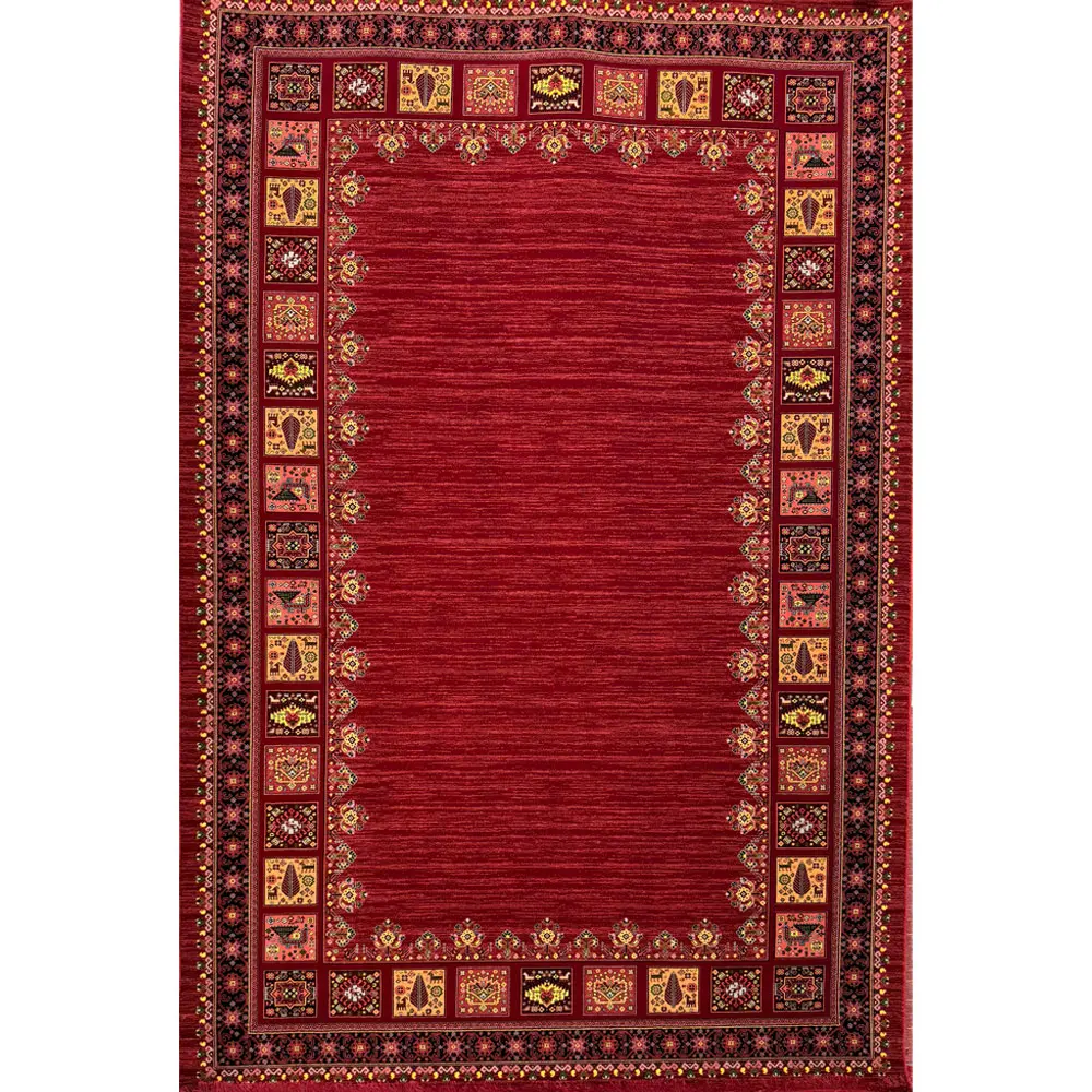 فرش 700 شانه آکرلیک تراکم 2100 مهبافت مدل لیانا رنگ زمینه لاکی