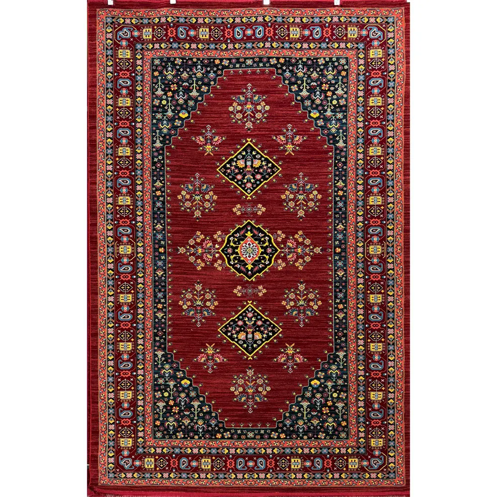 فرش 700 شانه آکرلیک تراکم 2100 مهبافت مدل سایه رنگ زمینه لاکی