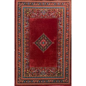 فرش 700 شانه اکرلیک طرح یاقوت زمینه لاکی