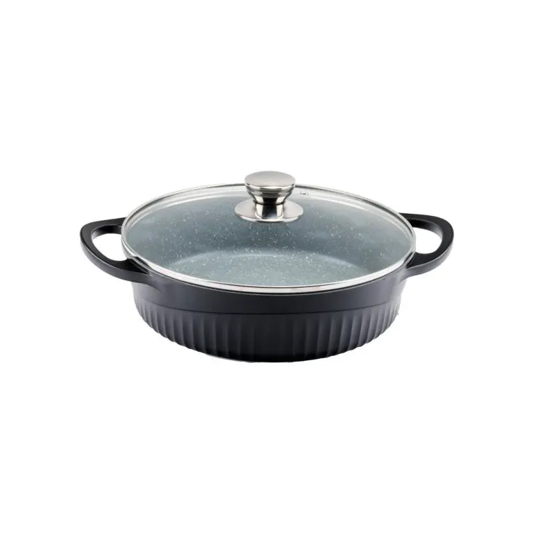 تابه گرانیت دودسته سایز 28 طرح جرمنیD(مشکی)