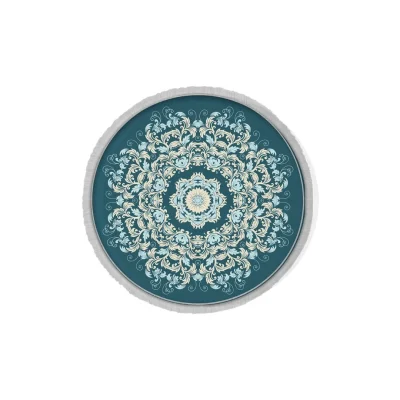 Hanox round machine-woven carpet, jade design, code IFC.2828.00
