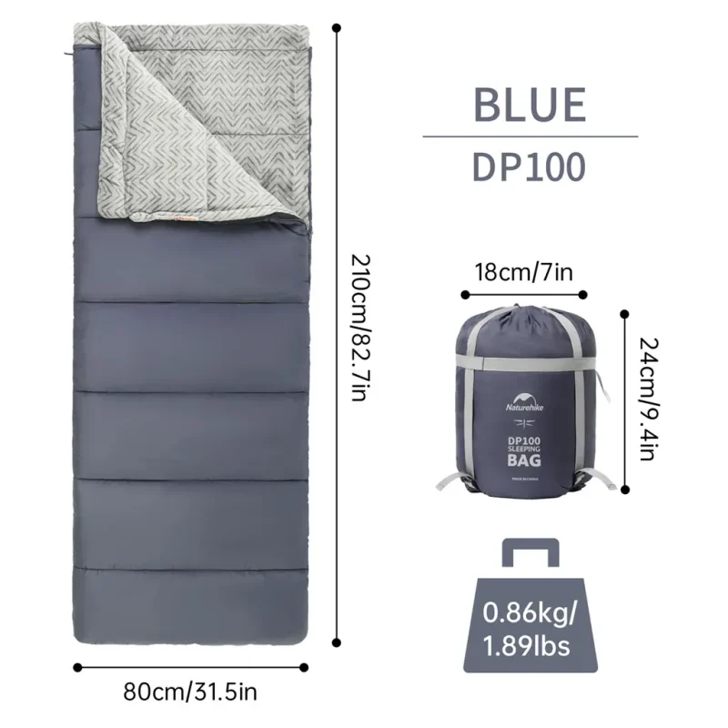 کیسه خواب کمپینگ و سفر نیچرهایک مدل Naturehike Sleeping bag DP100