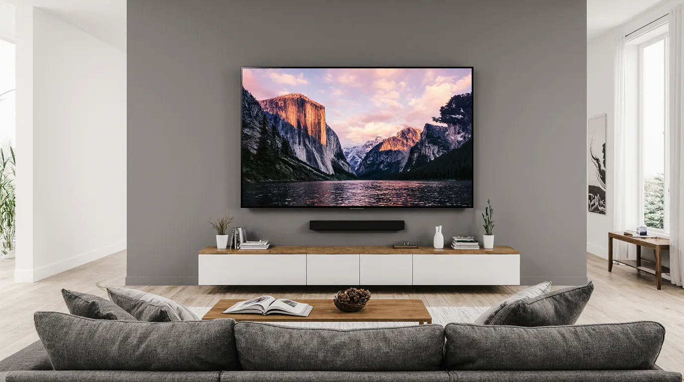 تصویری از تلویزیون هایسنس در اتاق نشیمن