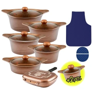 سرویس قابلمه 15 + 2 پارچه گرانیت ام جی اس طرح کره ای C