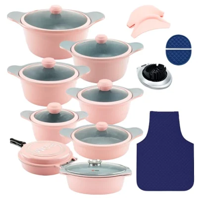 سرویس قابلمه 23 پارچه گرانیت ام جی اس طرح کره ای D
