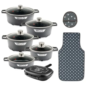 سرویس قابلمه ام جی اس 15 پارچه طرح C جرمنی