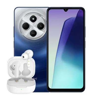 گوشی موبایل شیائومی Redmi 14C - به همراه هندزفری QCY T13 - آبی