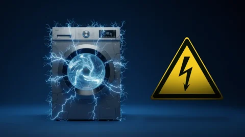 برق داشتن بدنه ماشین لباسشویی
