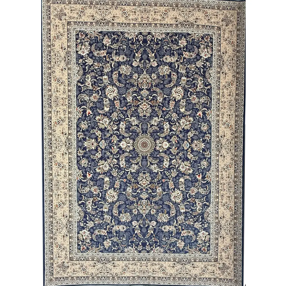 فرش 1200 شانه اکرلیک طرح آوا زمینه آبی