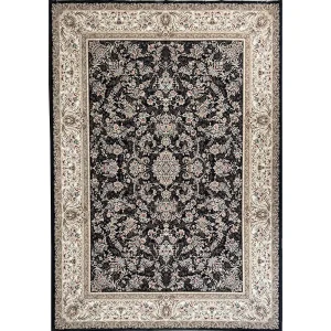 فرش 1200 شانه اکرلیک طرح محتشم زمینه سرمه ای