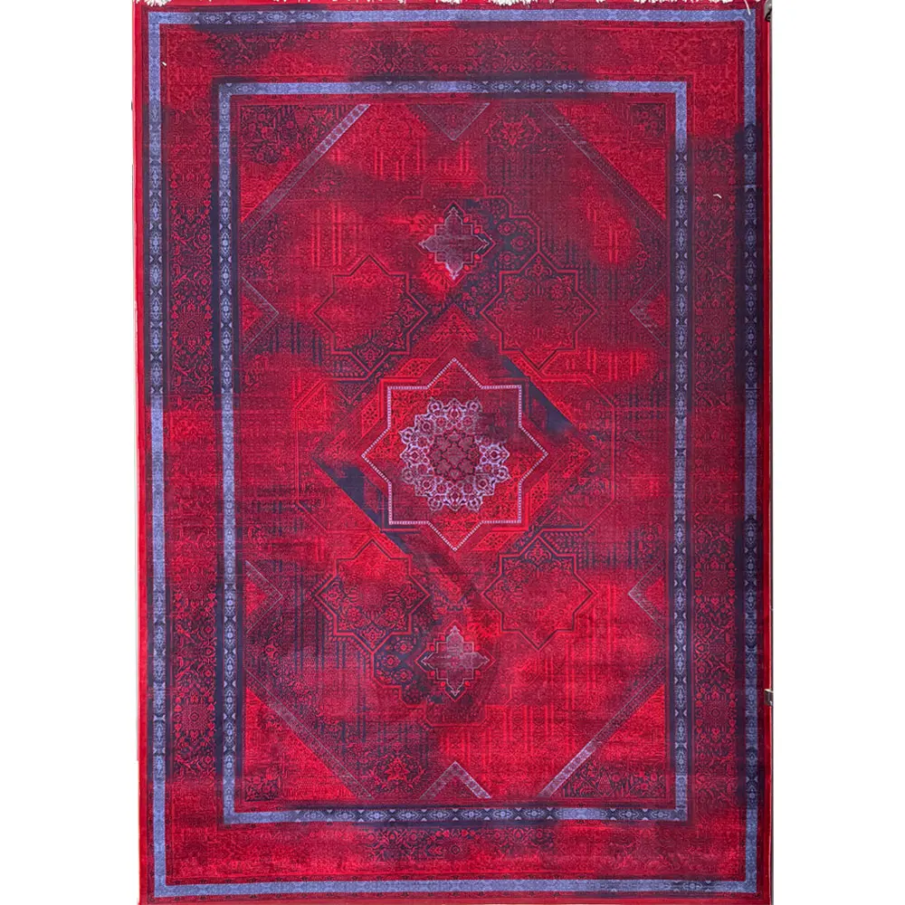 فرش 1200 شانه اکرلیک طرح هانا زمینه لاکی