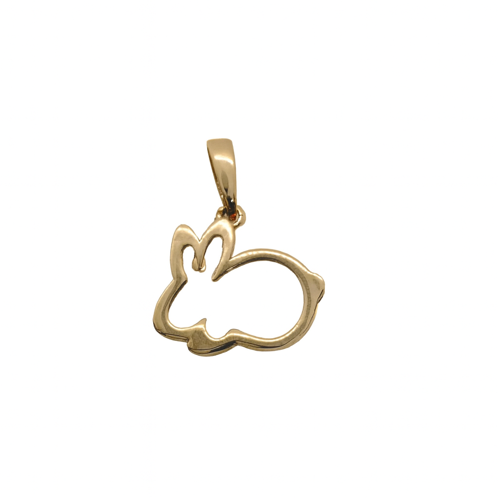 پلاک گردنی طلا مینیمالیست طرح خرگوش