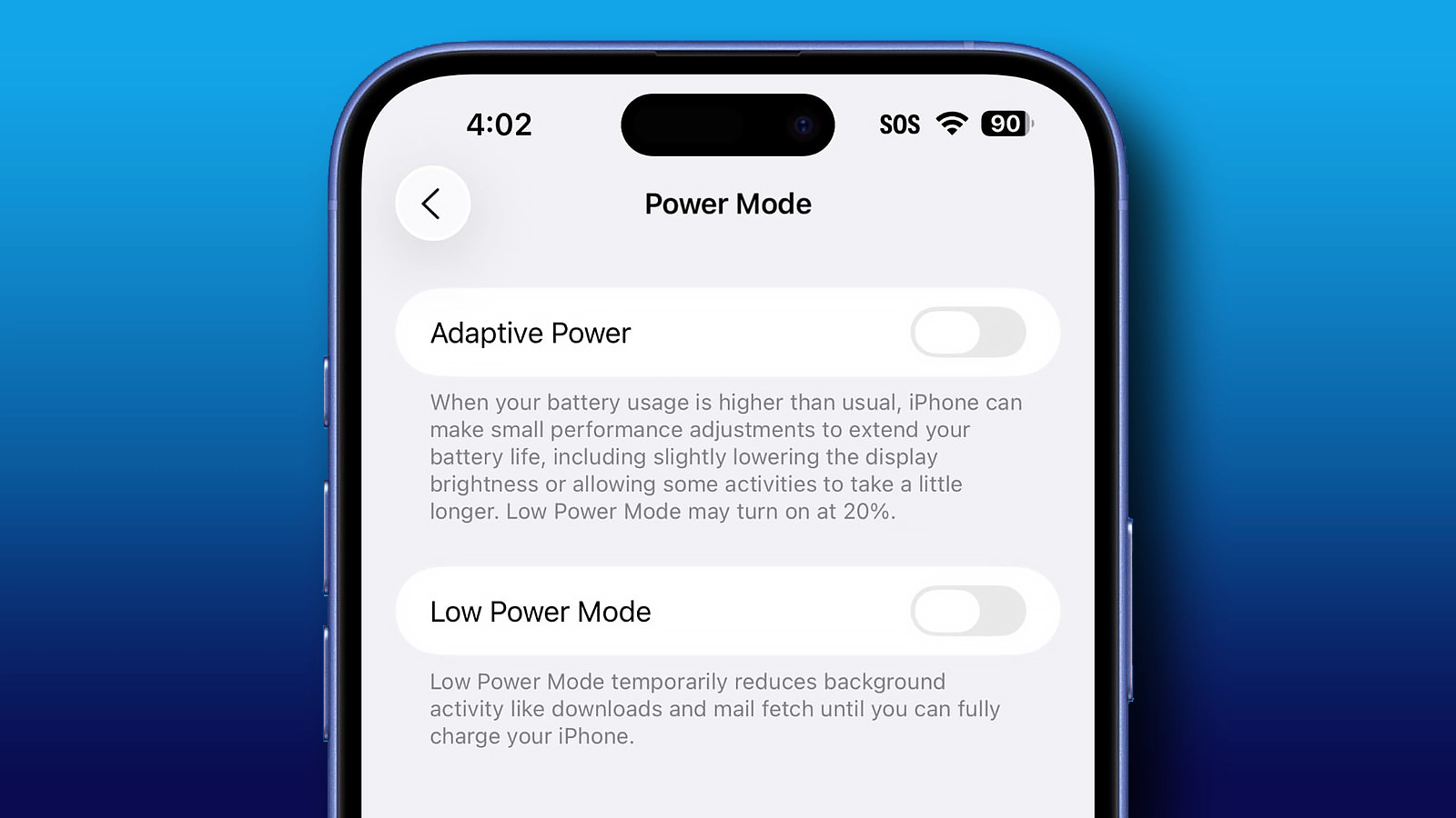 Adaptive Power Mode
