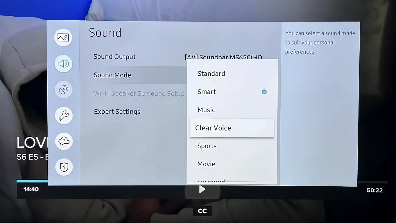 بررسی تنظیمات صوتی تلویزیون
