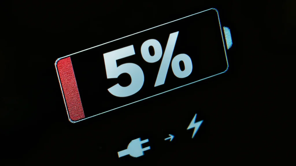 باتری را کاملاً خالی نکنید