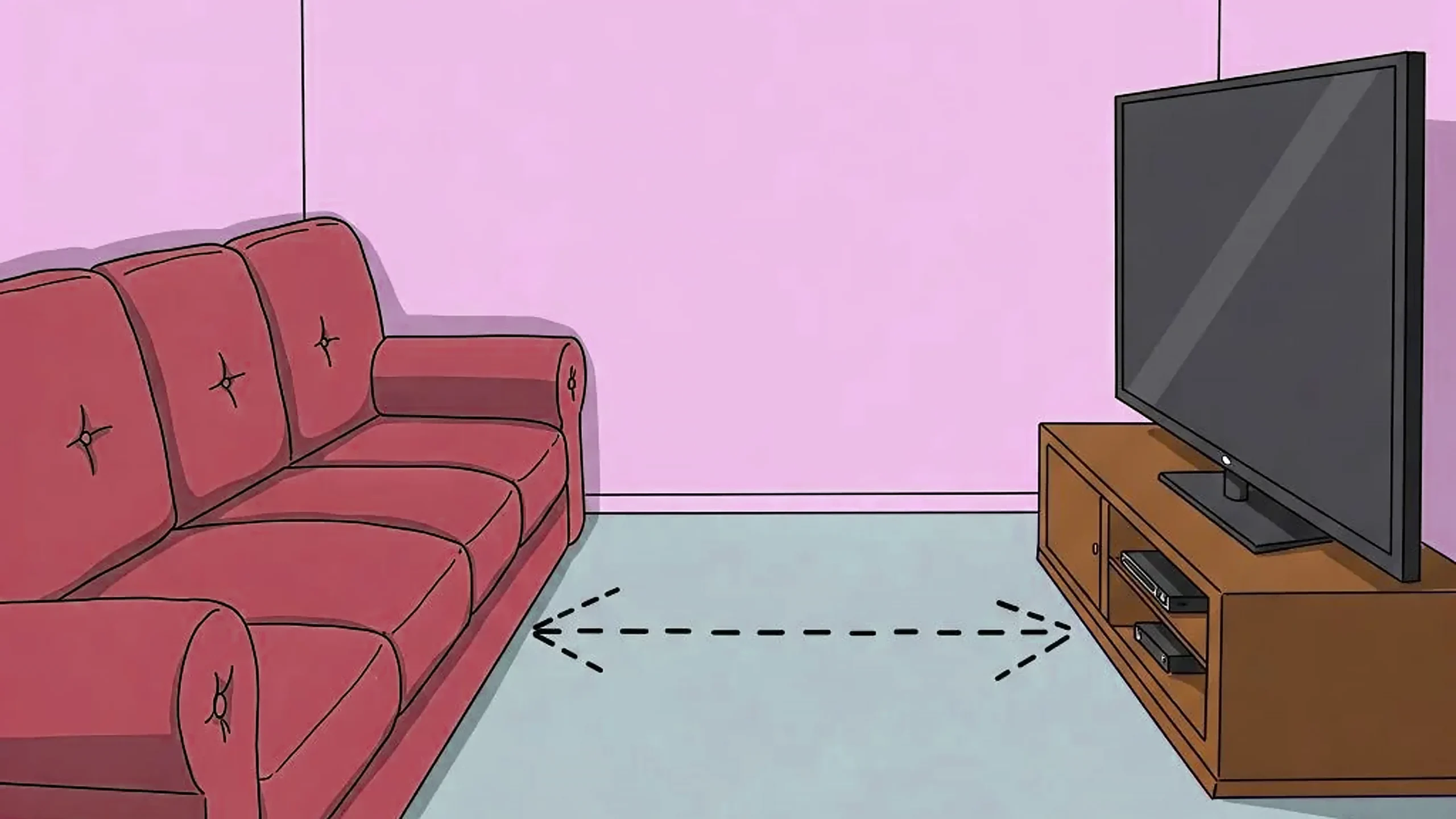 بهترین فاصله نشستن تلویزیون