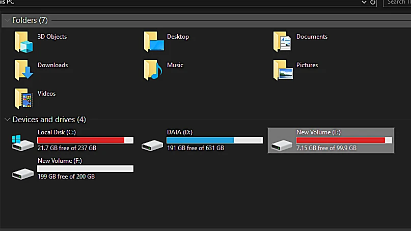 اتمام ظرفیت هارد دیسک