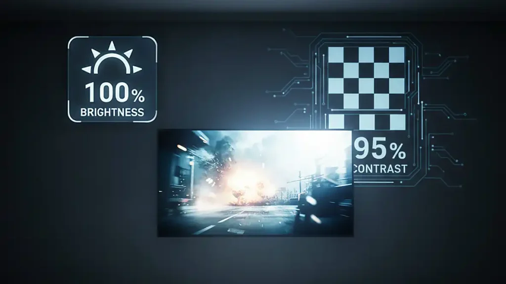 استفاده طولانی از روشنایی و کنتراست بالا