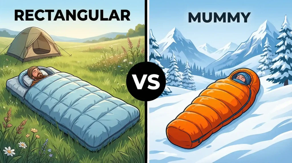 شکل و طراحی کیسه خواب