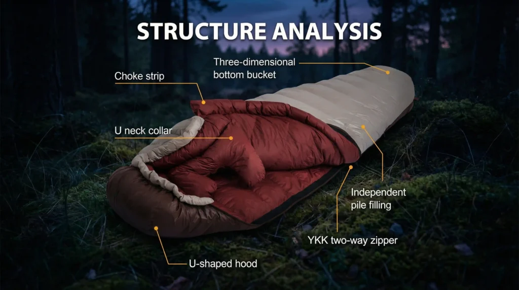 اجزای مهم کیسه خواب