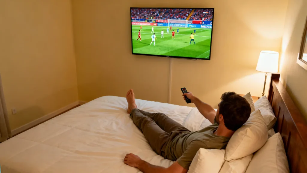 تلویزیون در اتاق خواب