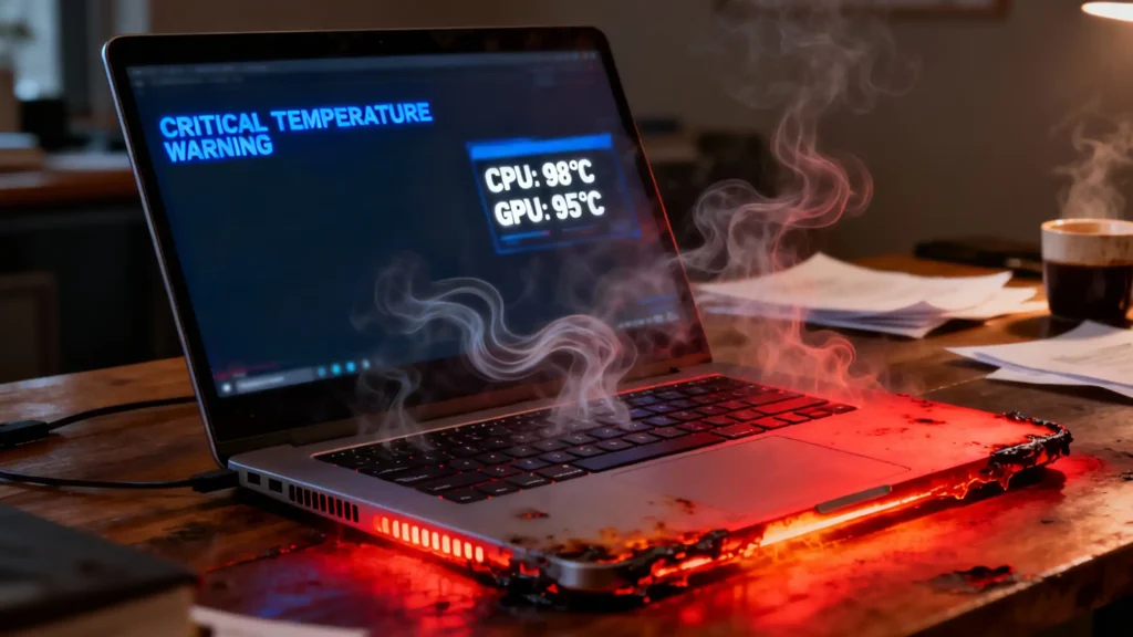 دمای دستگاه را کنترل کنید.