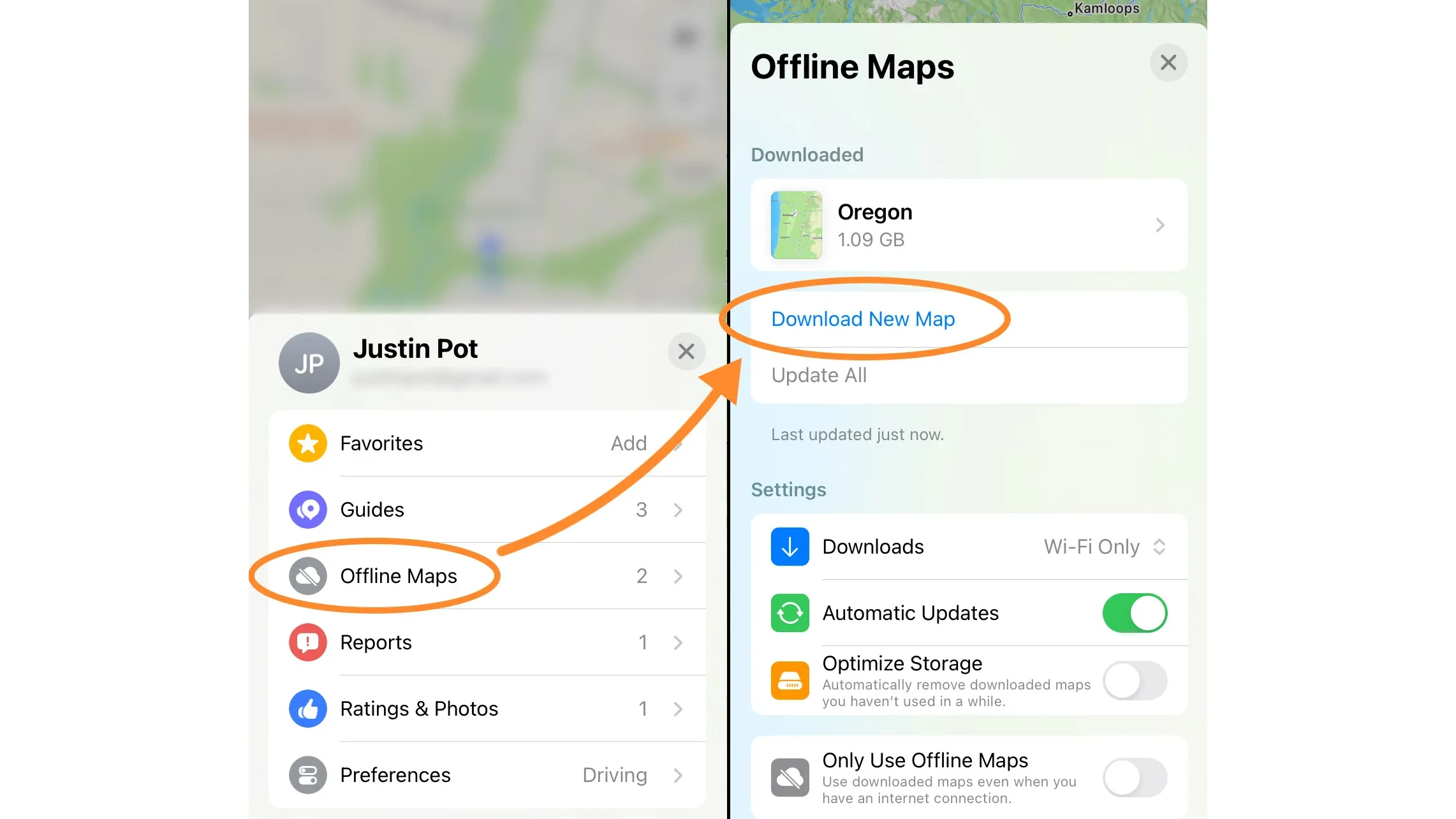 استفاده از نقشههای آفلاین
