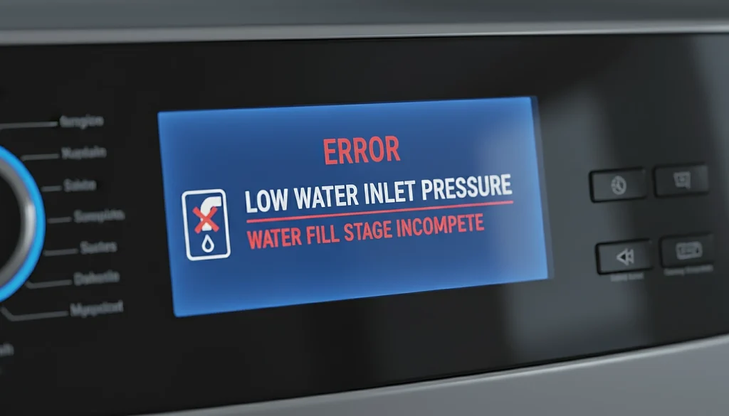 فشار کم آب ورودی و کامل نشدن مرحله آبگیری