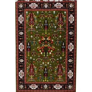 فرش 700 شانه اکرلیک طرح بیتا زمینه سبز