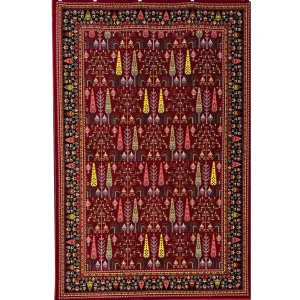 فرش 700 شانه آکرلیک طرح اپال زمینه لاکی