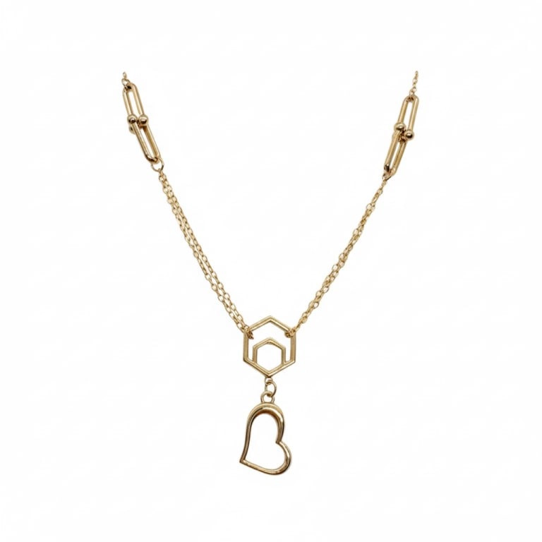 گردنبند طلا مینیمال سری فشن طرح نفس