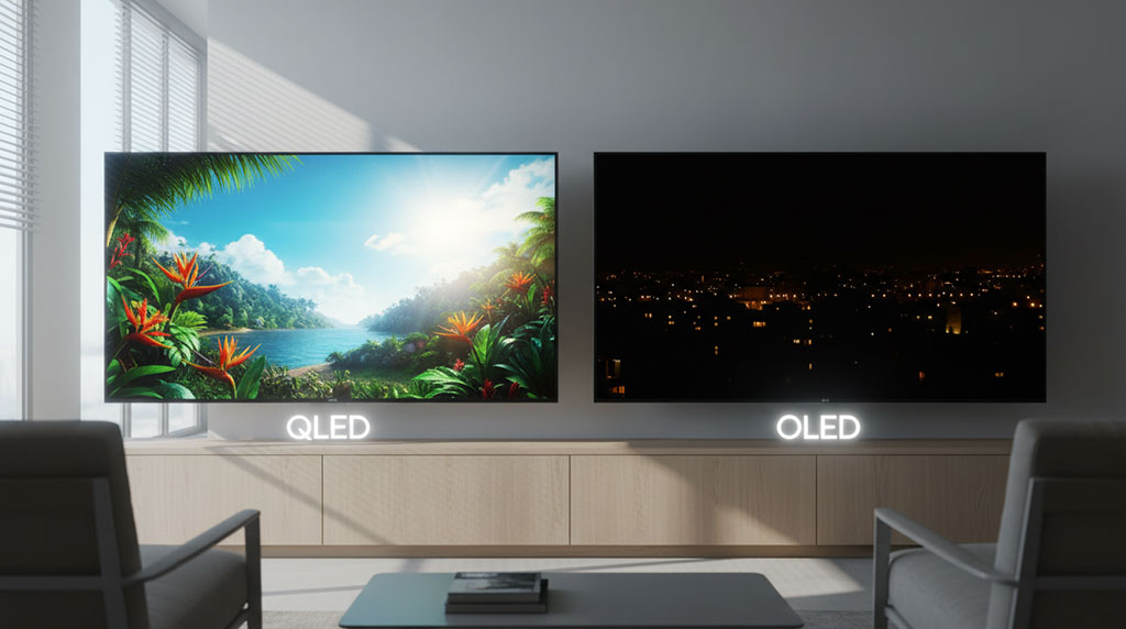 تلویزیون QLED در مقایسه با OLED