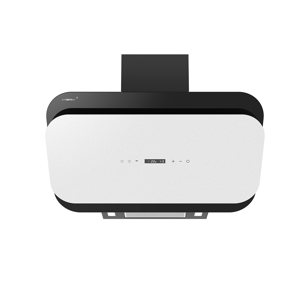 هود مورب شیشه ای روکار RH-108BW سفید و مشکی رابیتس