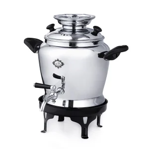 سماور روگازی عالی نسب برنجی آبگینه 5 لیتر