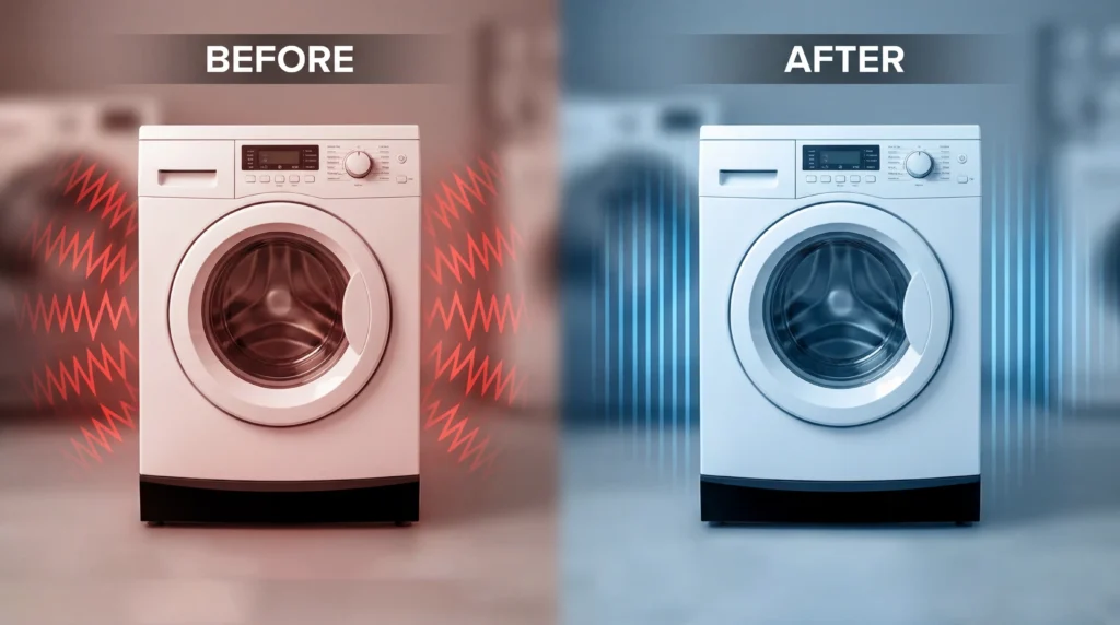 علت لرزش ماشین لباسشویی هنگام خشک کن