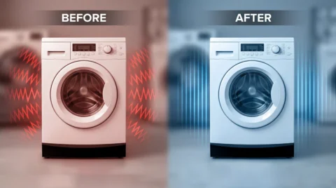 علت لرزش ماشین لباسشویی هنگام خشک کن