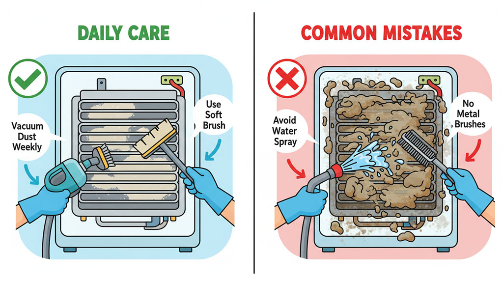 تمیز کردن کندانسور یخچال چگونه انجام می‌شود؟