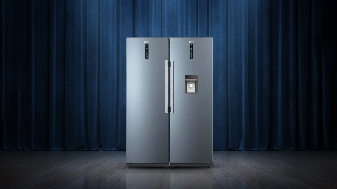 یخچال فریزر دو قلو رنزو استیل ENR-592-ICE