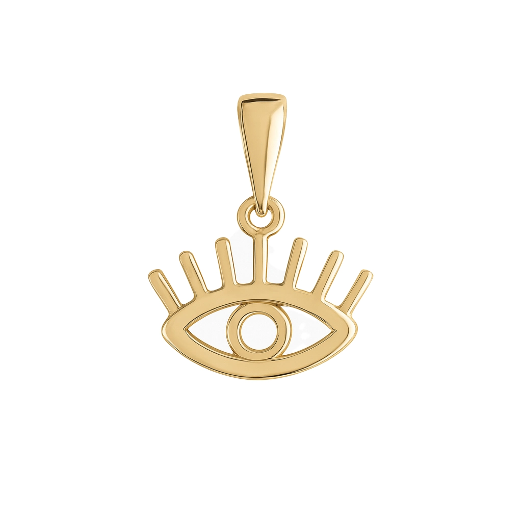 پلاک گردنی طلا مینیمالیست طرح چشمک