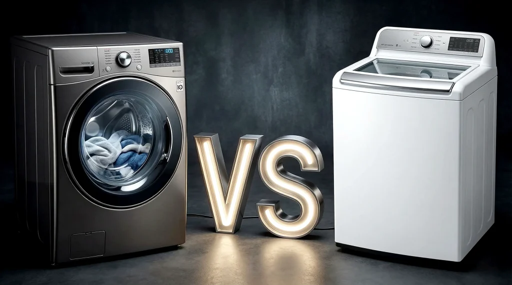 مقایسه ماشین لباسشویی درب از جلو و درب از بالا
