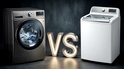 مقایسه ماشین لباسشویی درب از جلو و درب از بالا