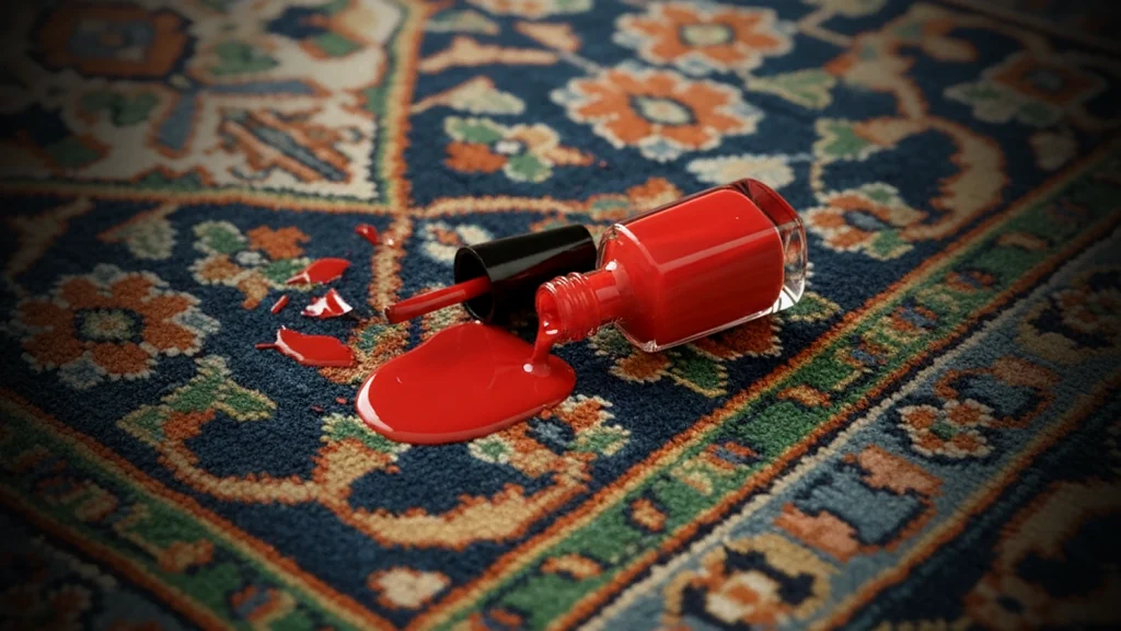 پاک کردن لاک از روی فرش