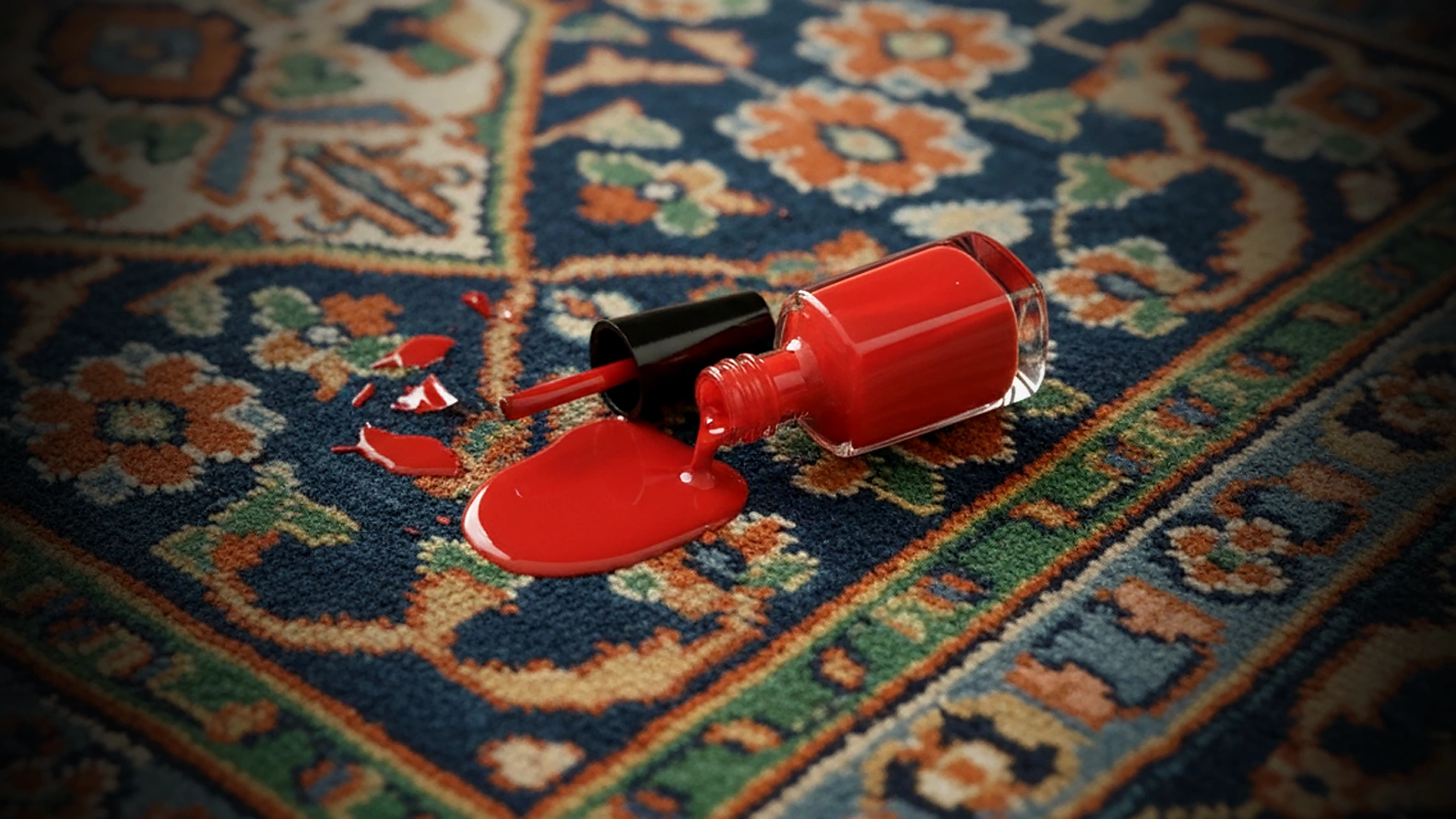 پاک کردن لاک از روی فرش