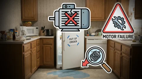 علائم سوختن موتور یخچال