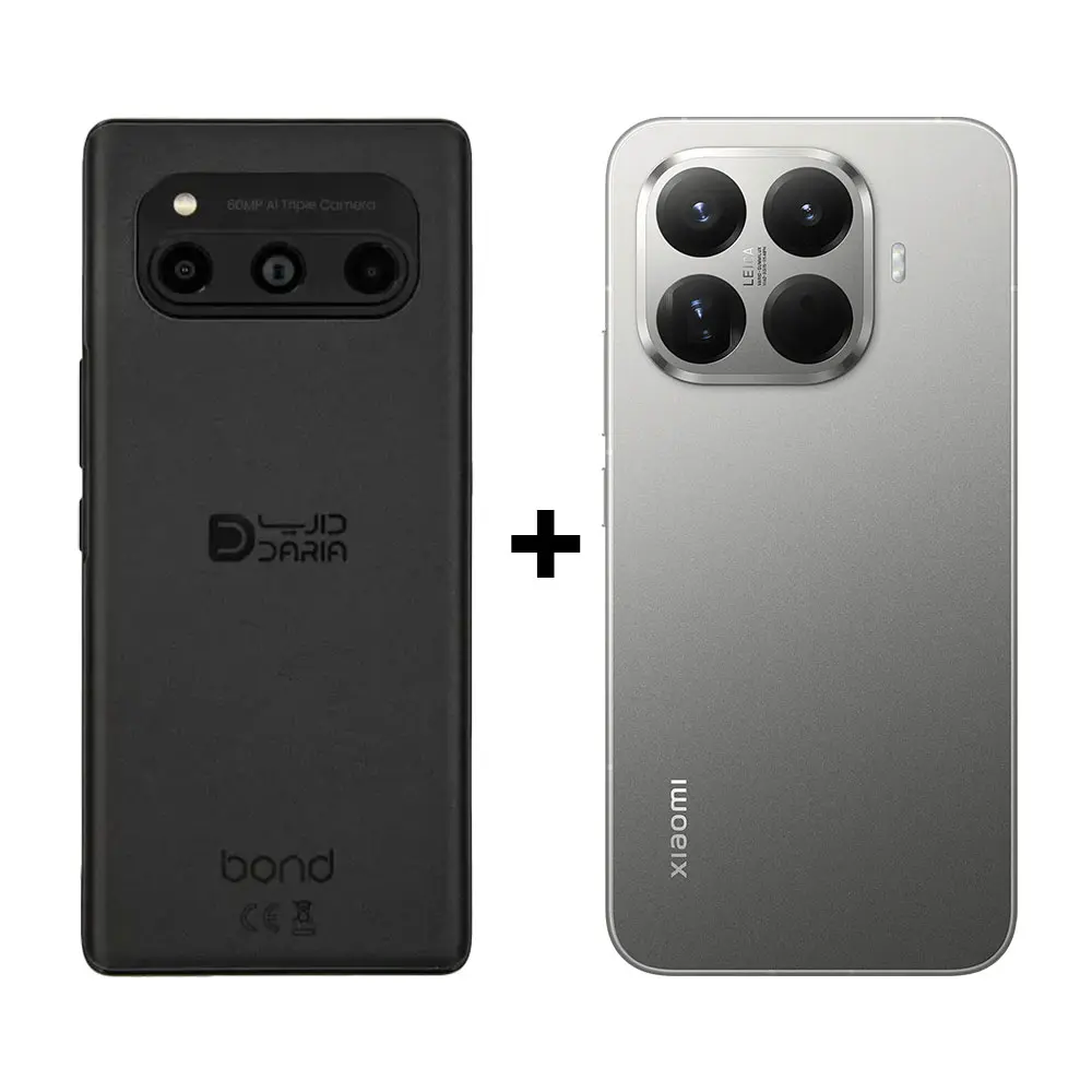 پکیج الماس - شیائومی 15T خاکستری ظرفیت 512 گیگابایت رم 12 + داریا Bond مشکی ظرفیت 256 گیگابایت رم 8