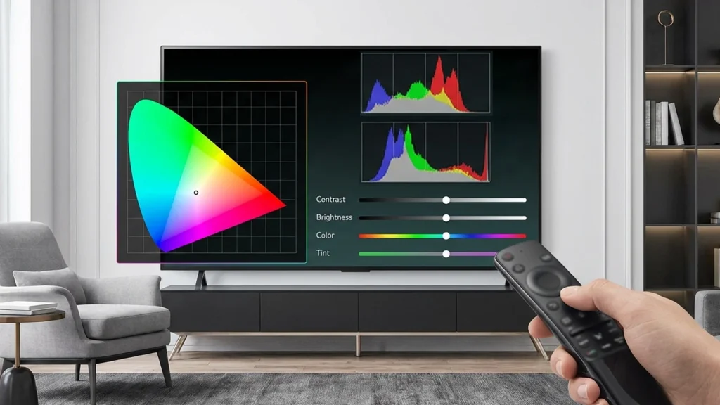 تنظیم رنگ تلویزیون