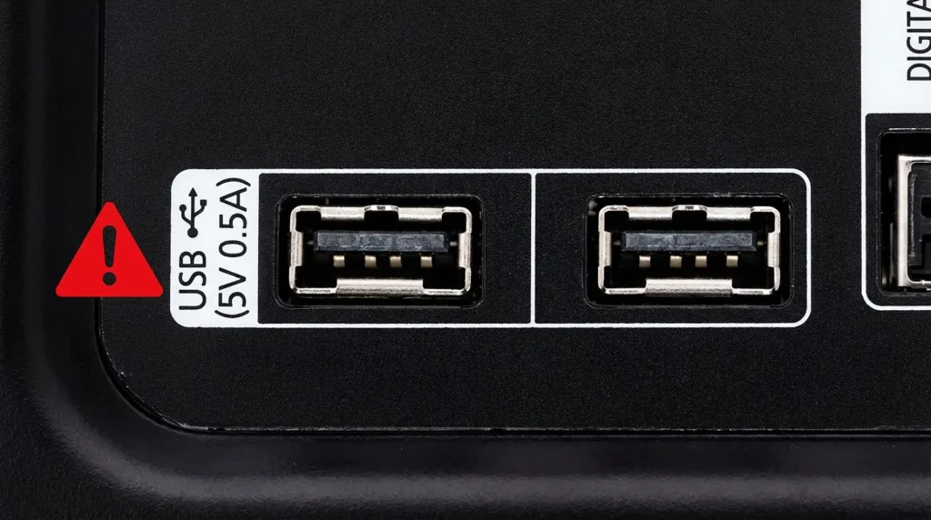 خرابی پورت USB تلویزیون