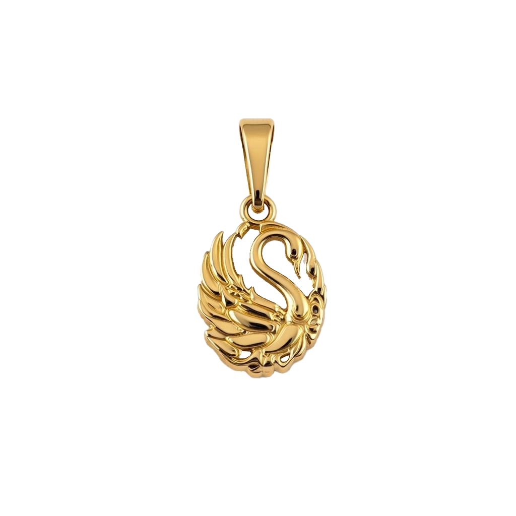 پلاک گردنی طلا مینیمالیست طرح مرغابی مدل2